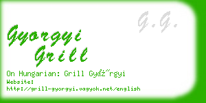 gyorgyi grill business card